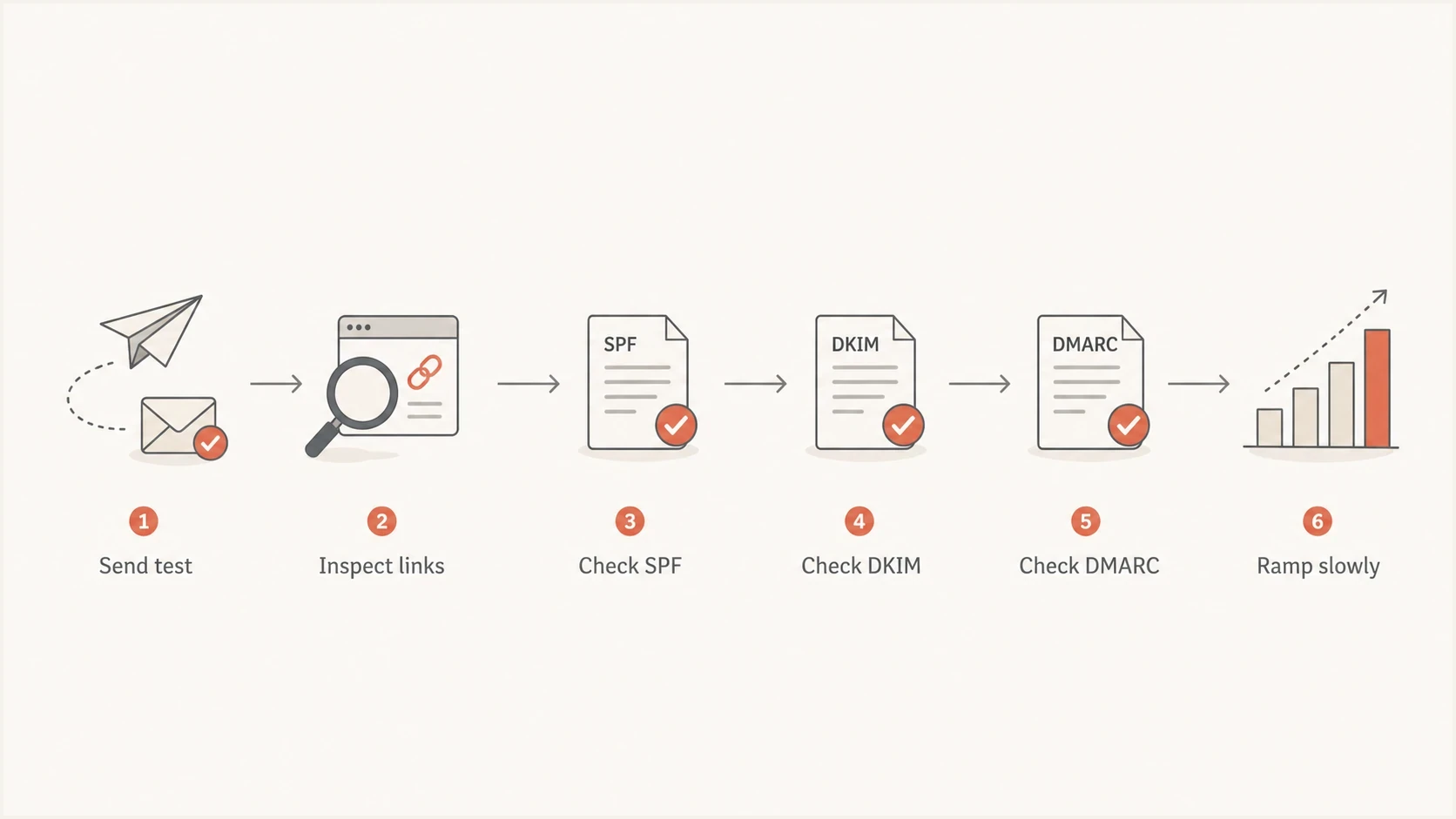 Flowchart showing the GoHighLevel spam troubleshooting path.