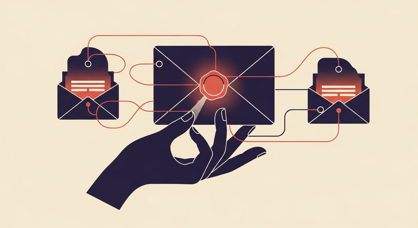 An illustration of an email being securely passed between servers using ARC.