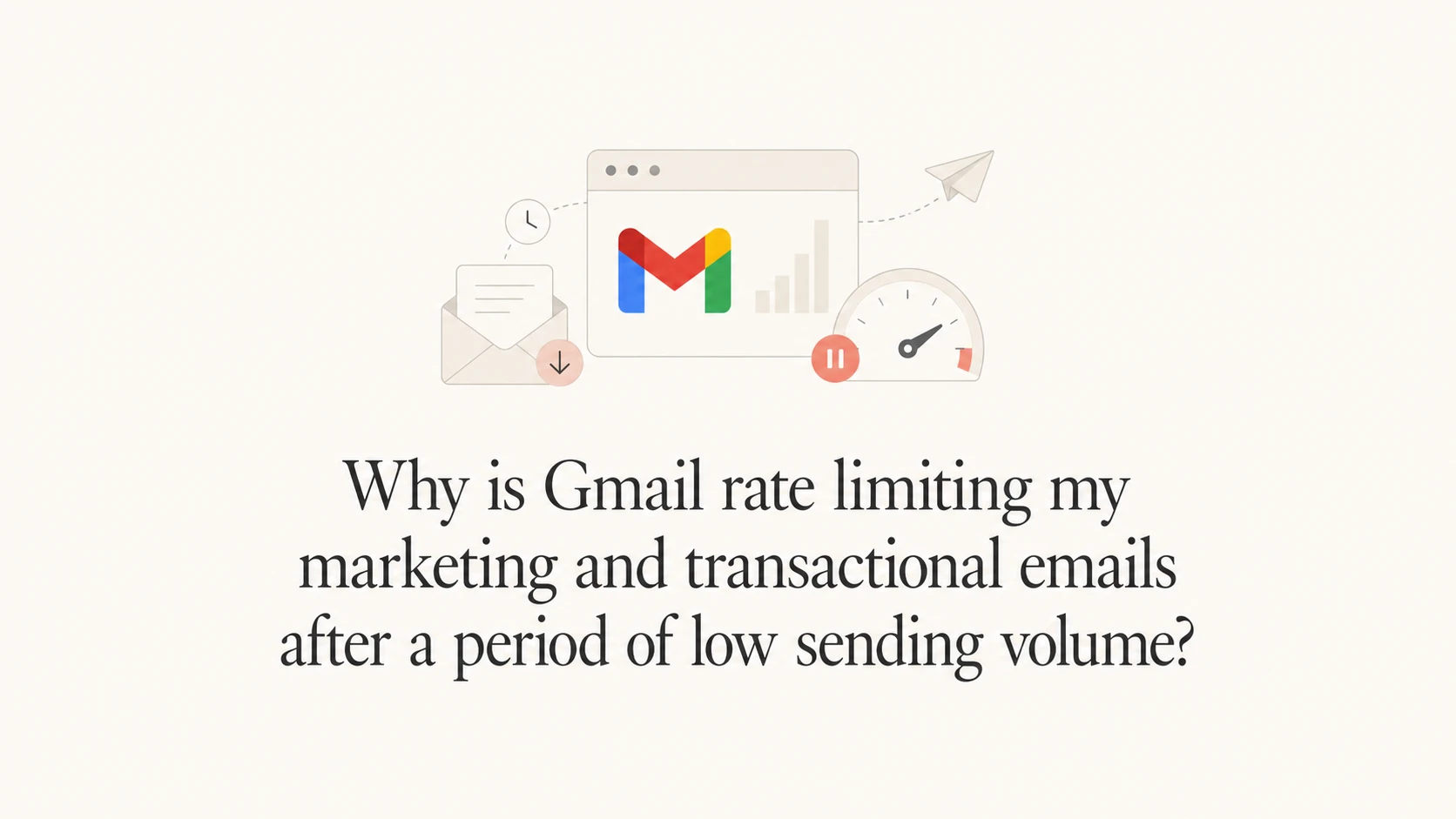 Gmail rate limiting after a low-volume sending period.