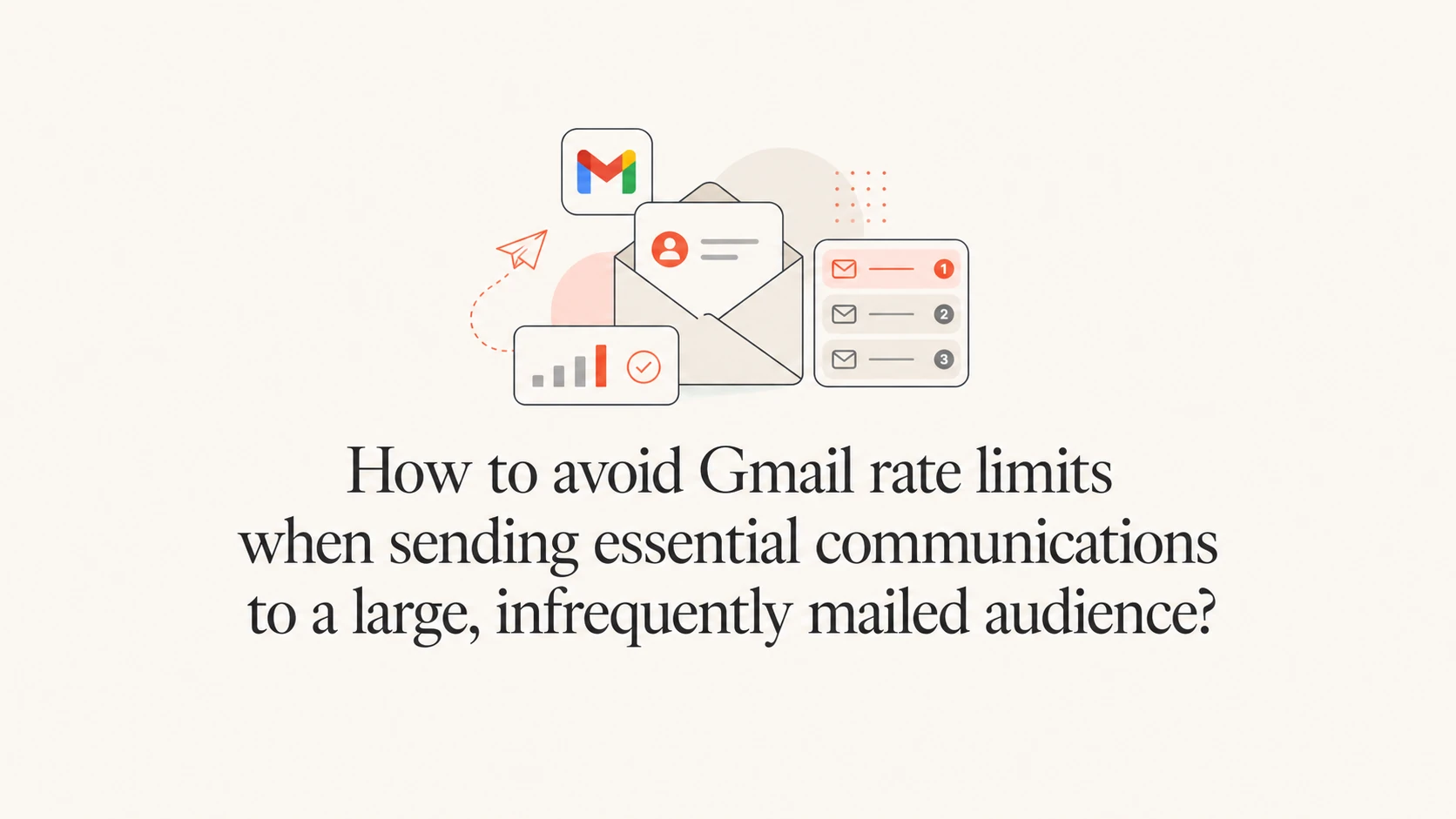 Gmail rate limit planning for a large essential email send.