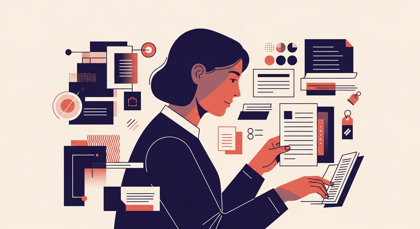 Illustration of managing DNS records with notes