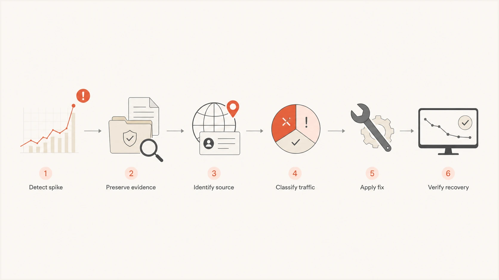 Six-step MSP workflow for investigating a DMARC failure spike