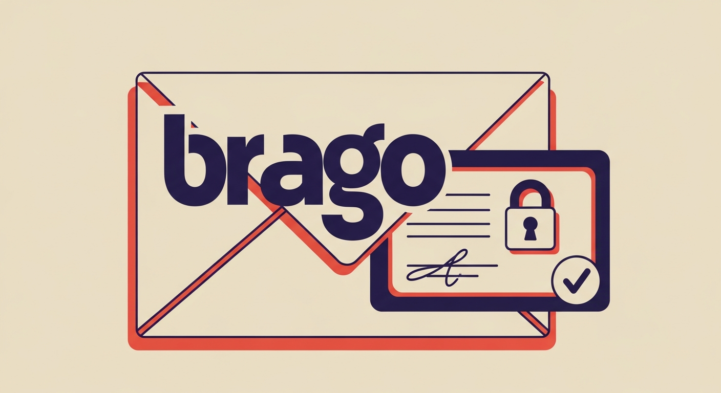 An email envelope with a verified brand logo on it, illustrating BIMI with VMC.