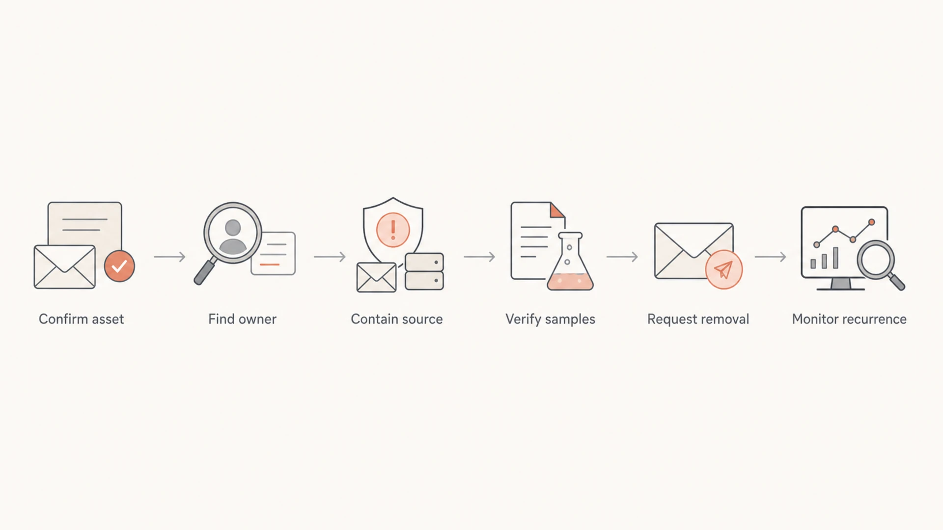 Flowchart for confirming, containing, delisting, and monitoring