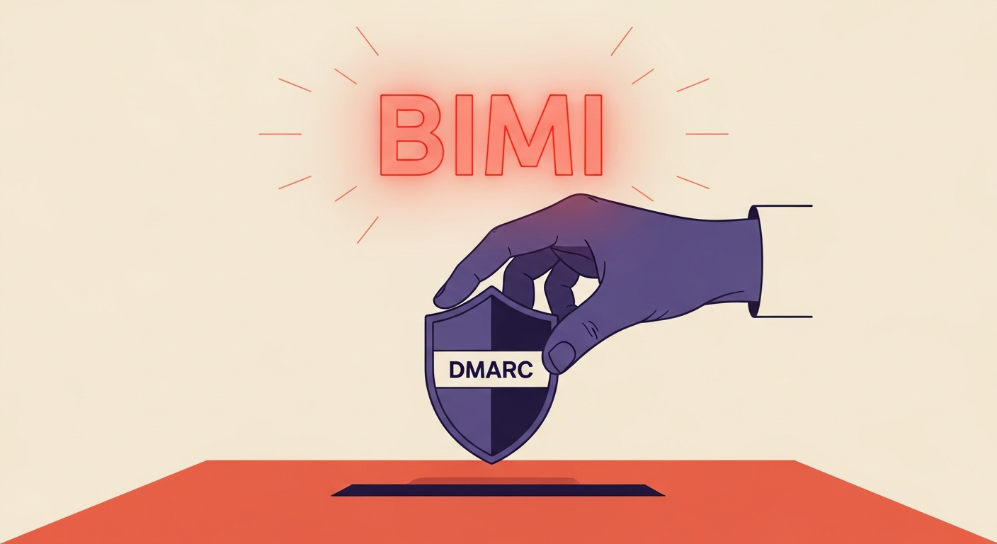 An illustration showing DMARC as the essential foundation for BIMI functionality.