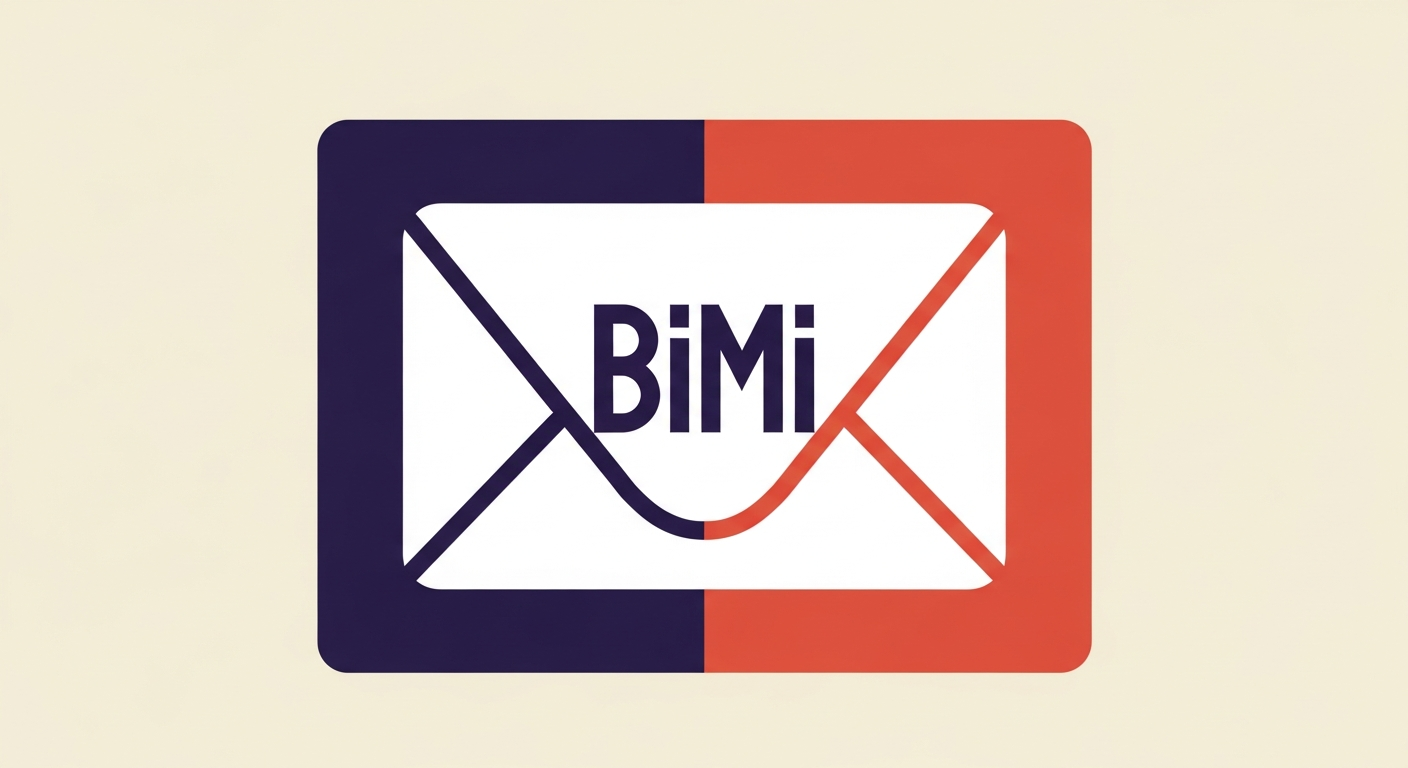A stylized email icon with a brand logo, representing BIMI.
