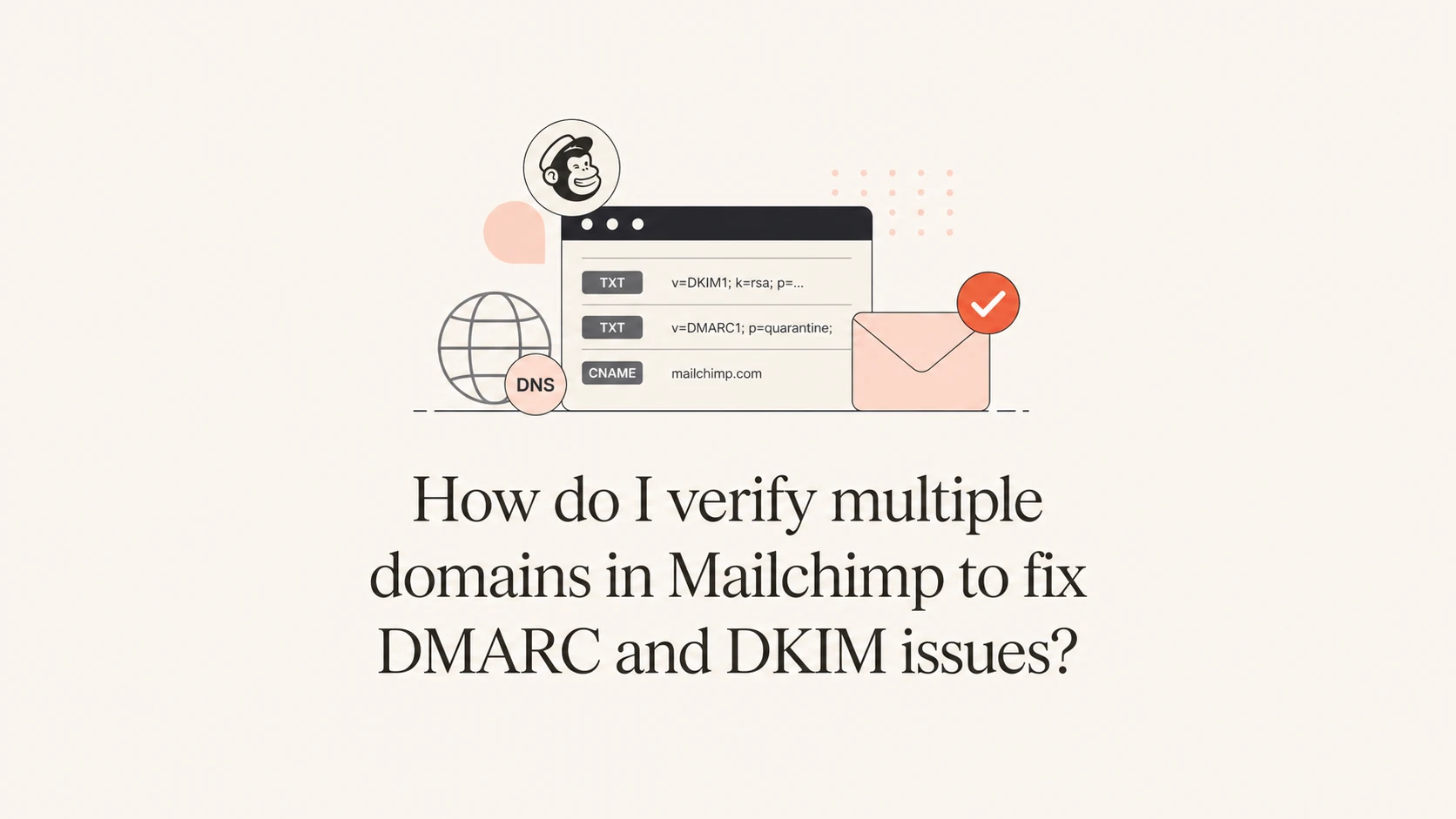 Mailchimp domain authentication thumbnail for multiple sending domains.