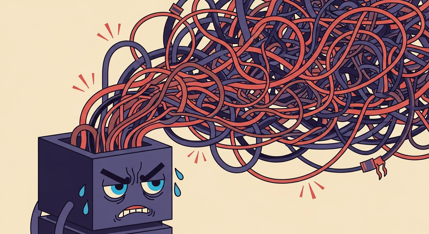 An illustration of an email server overwhelmed by DNS requests.