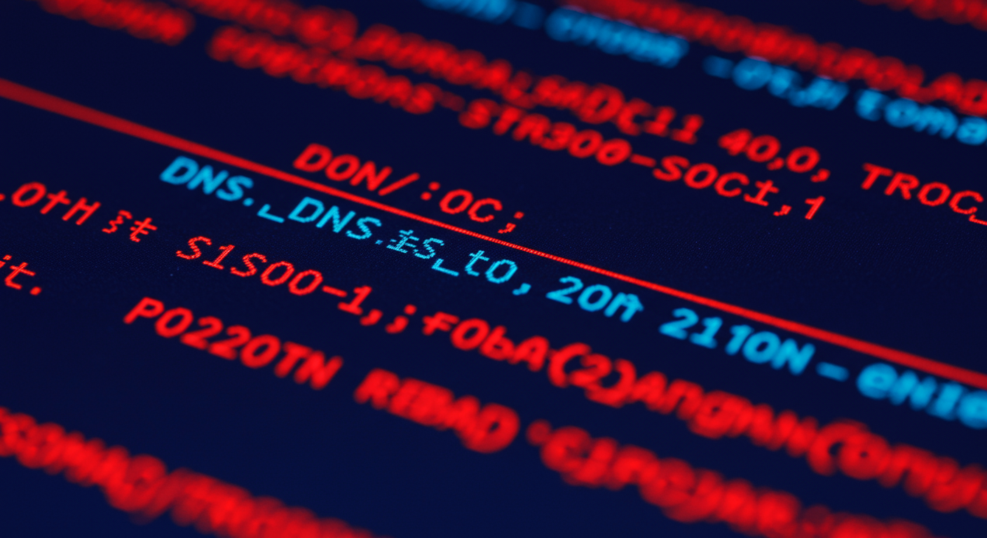 An illustration showing a DNS record being configured on a computer screen, symbolizing the setup of a DMARC record.