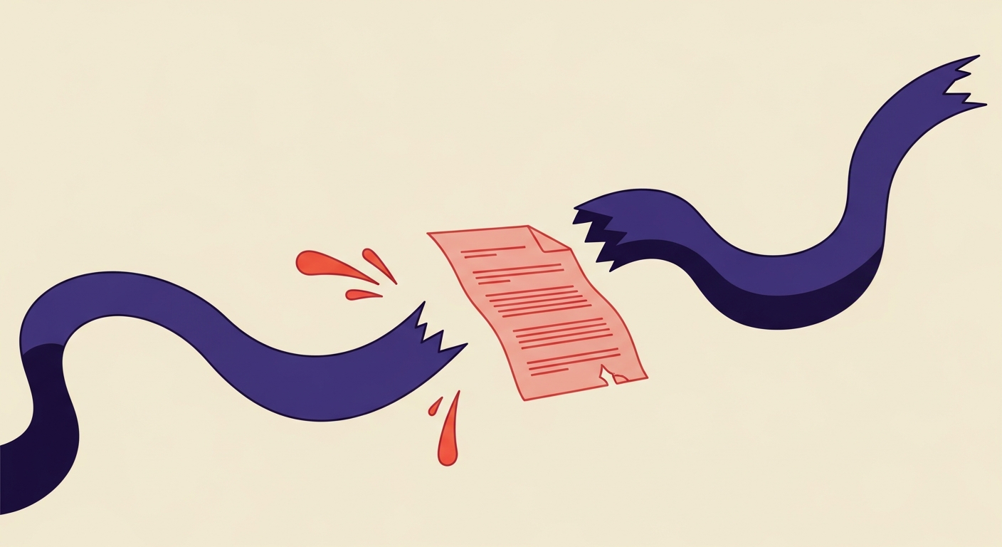 A visual representation of an email pathway with a crucial MTA-STS policy document missing, indicating a security flaw.