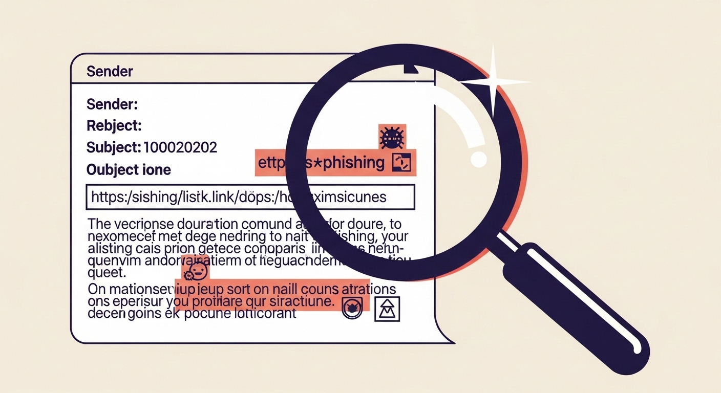 A magnifying glass examining an email message, symbolizing the forensic detail provided by DMARC 'rf' reports