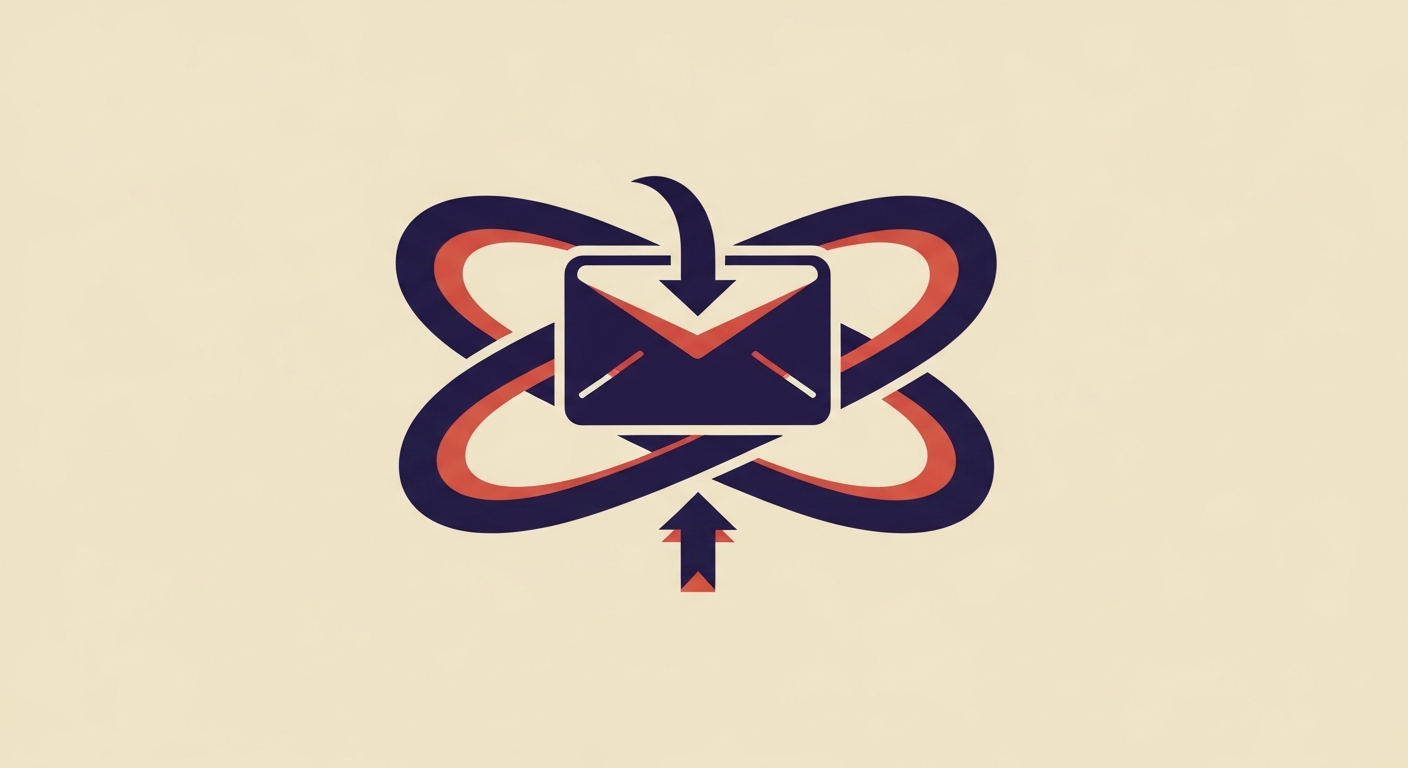 A mail server icon with an infinite loop symbol around it, representing a recursive SPF lookup issue.