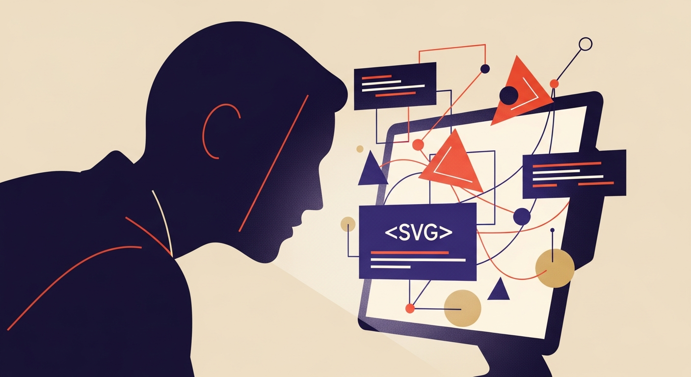 Person reviewing SVG XML code for BIMI compliance