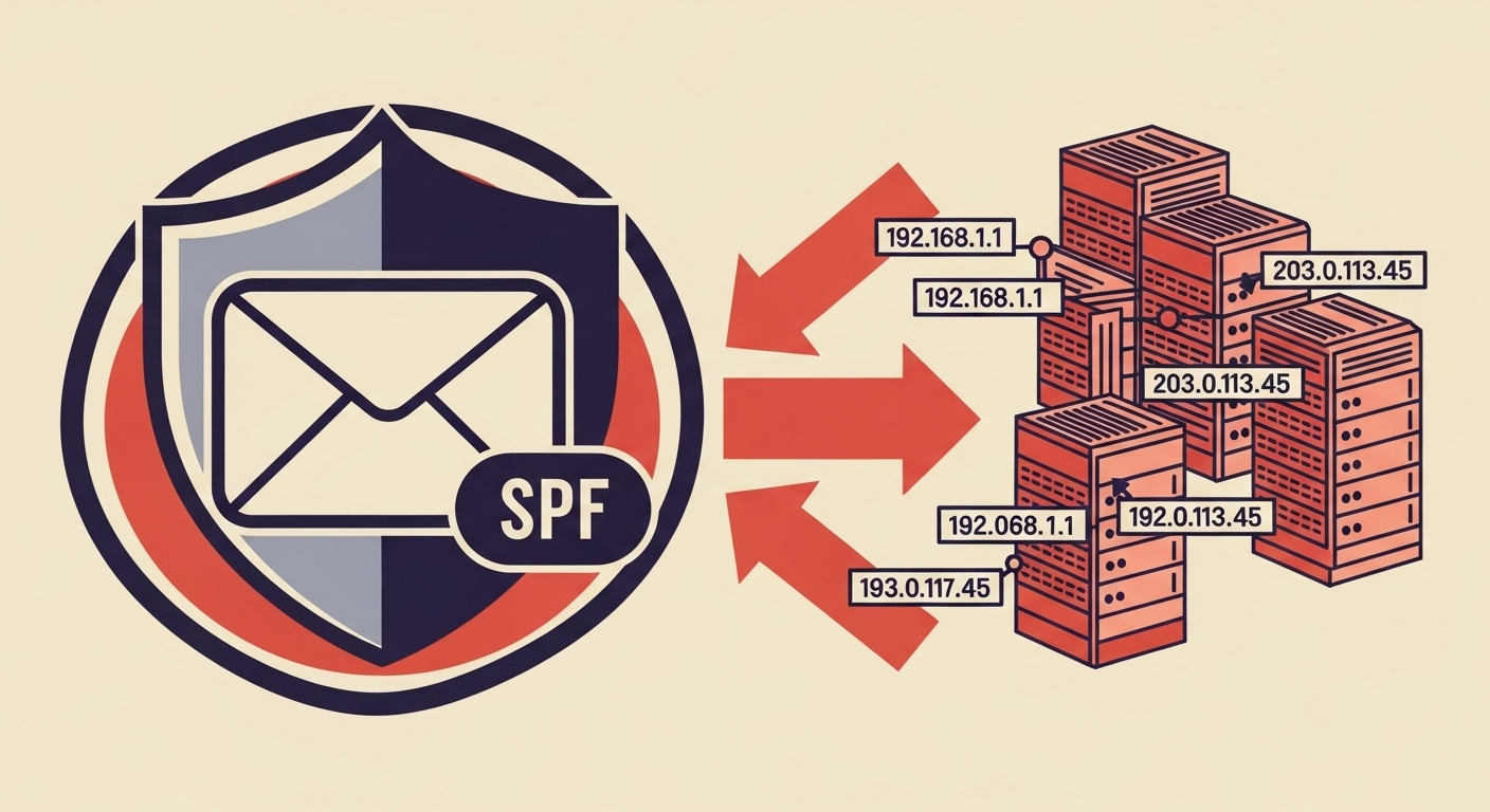 Illustration of SPF mechanism authorizing IP addresses