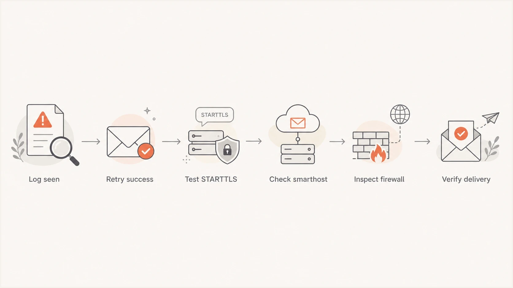 Flowchart for troubleshooting Gmail SSL_connect errors.