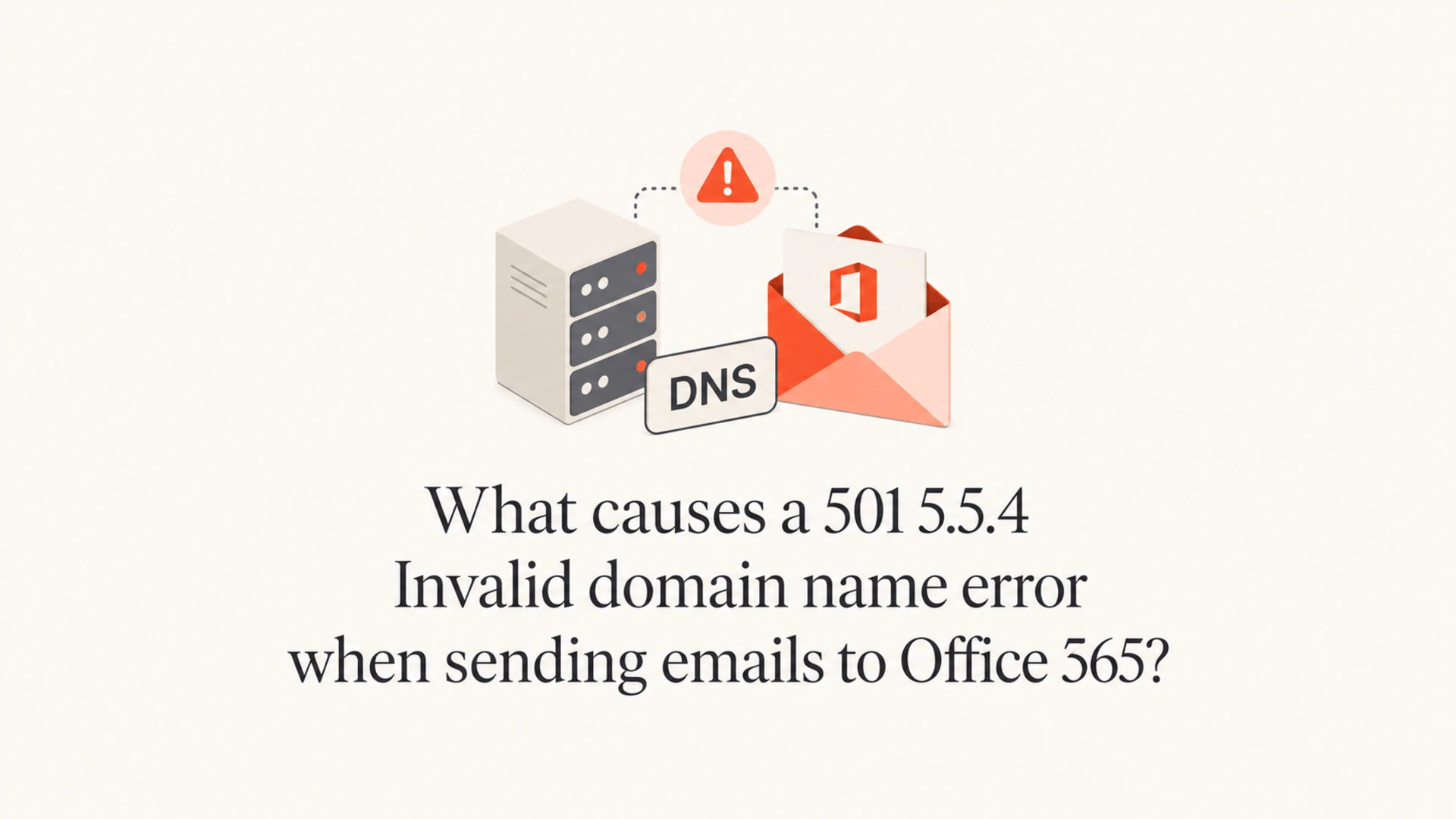 Article thumbnail about Office 365 501 5.5.4 Invalid domain name errors