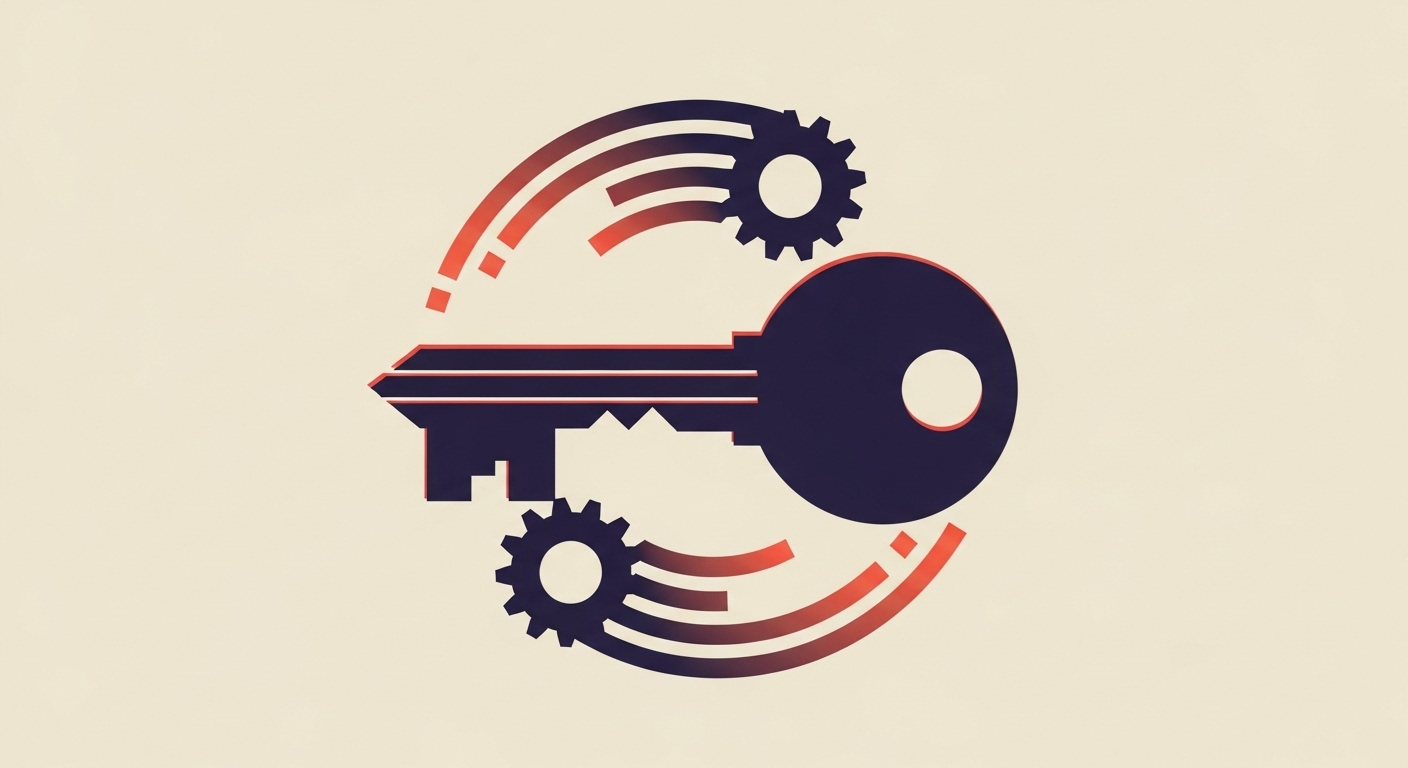 Symbolic image of rotating gears, representing regular DKIM key rotation for security