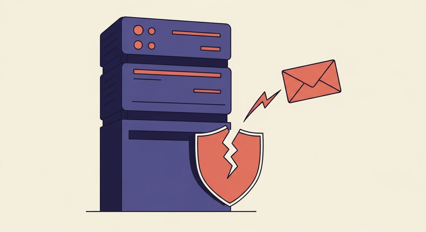 Email being rejected due to authentication failure