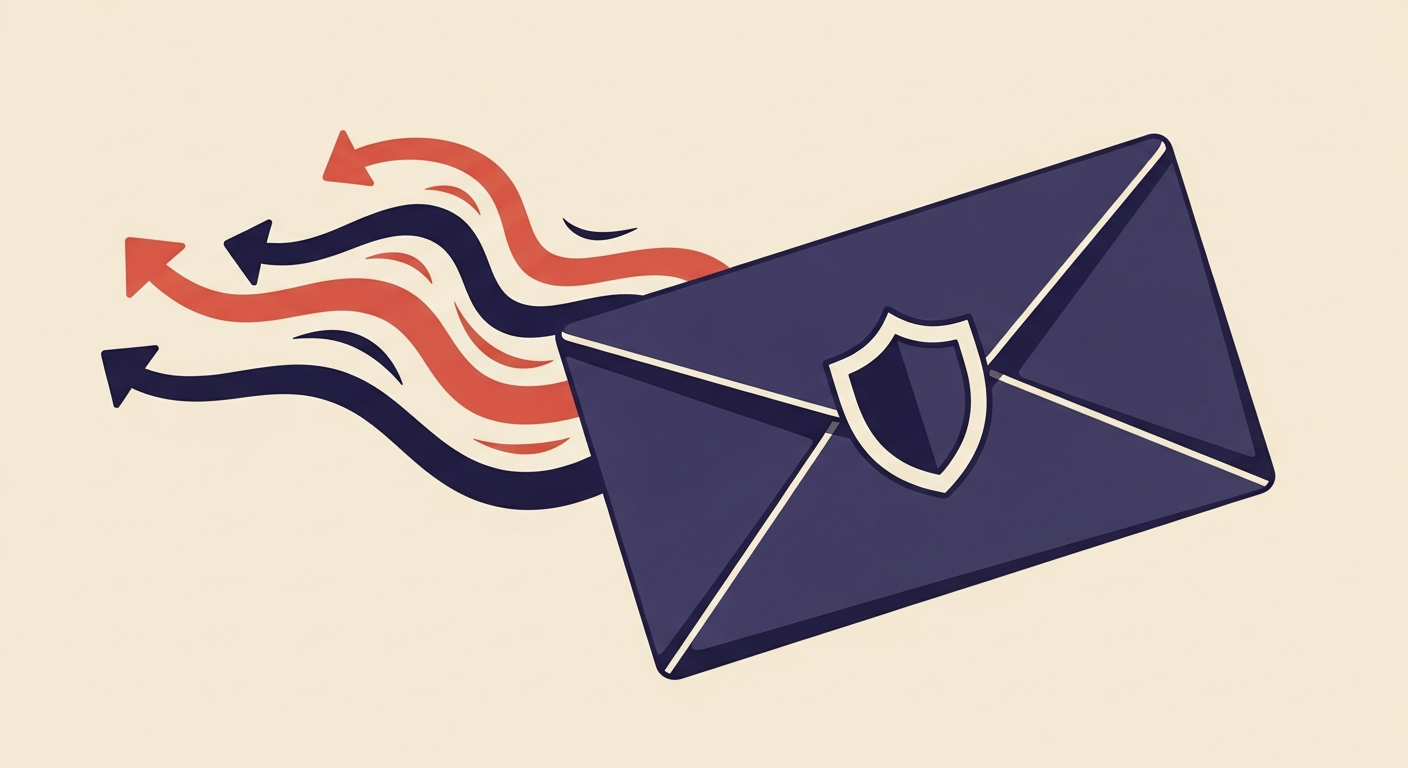 Stylized envelope with a shield, representing MTA-STS email security.