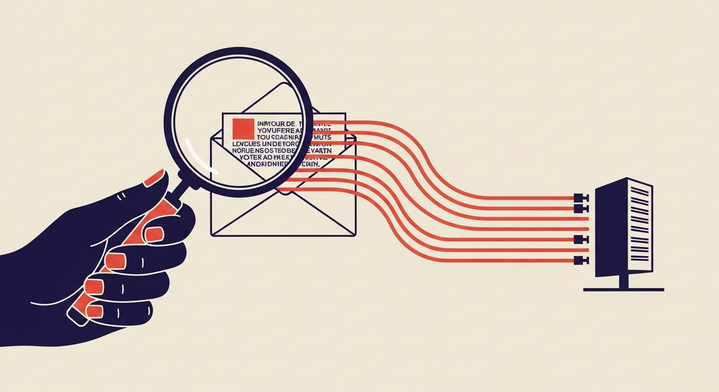 An illustration of DMARC reports being sent from one domain to another