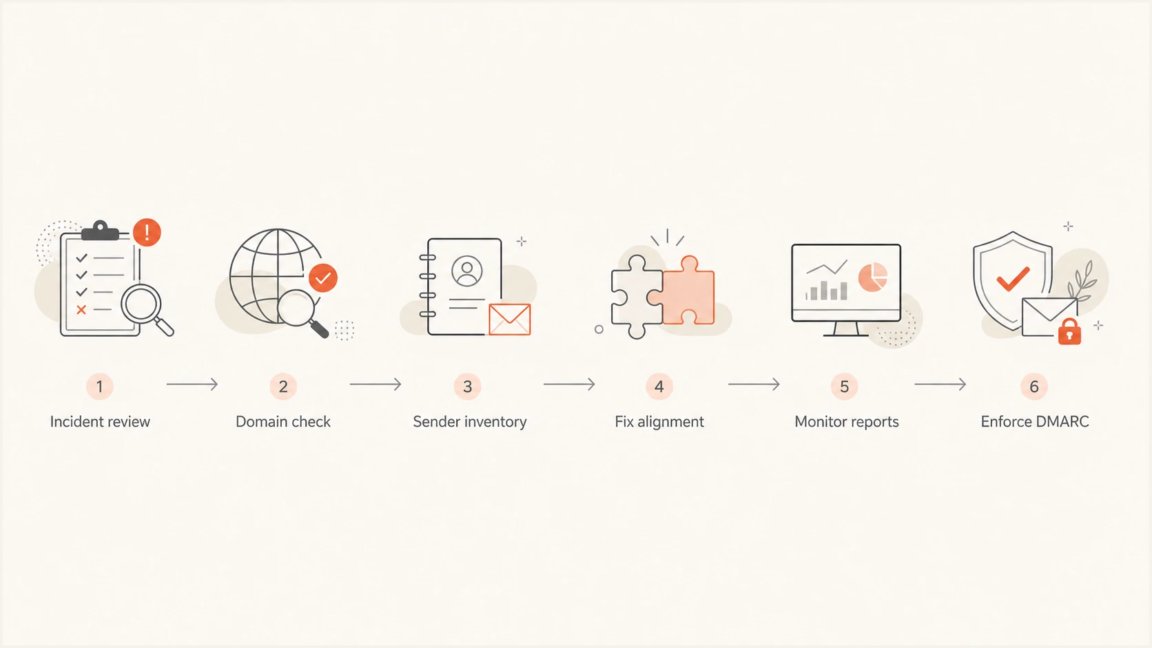 MSP DMARC process after a phishing incident.