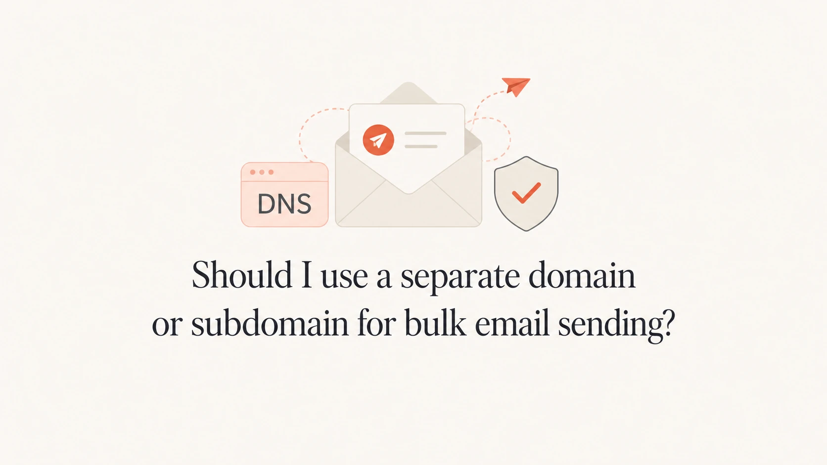 A branded email subdomain separated from normal business mail.