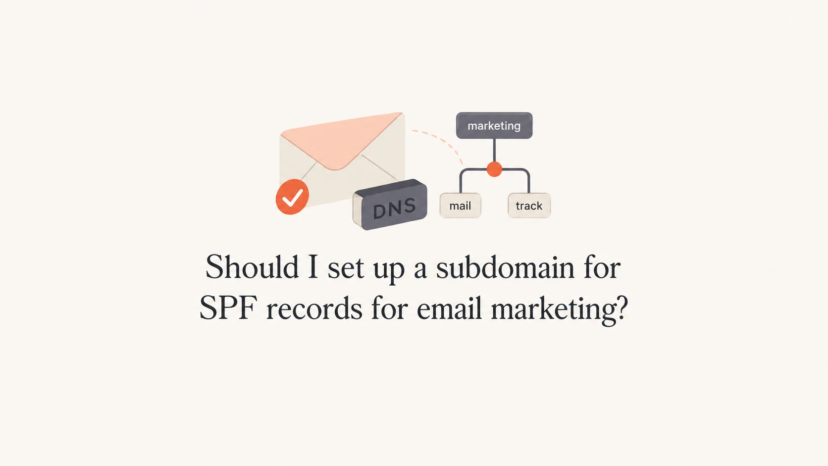 Editorial thumbnail about using a subdomain for SPF records in email marketing.