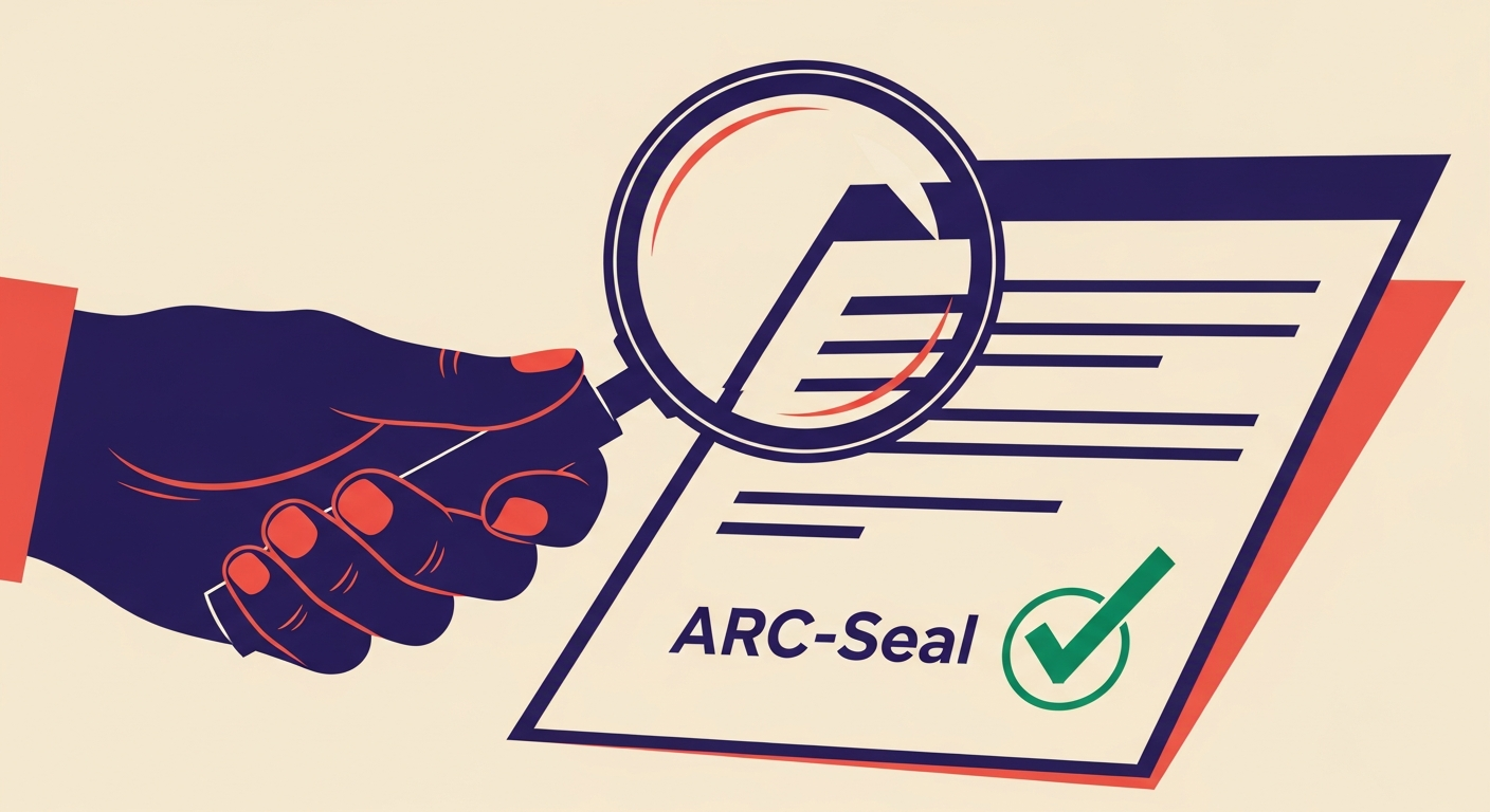 An illustration showing the successful validation of an ARC seal.