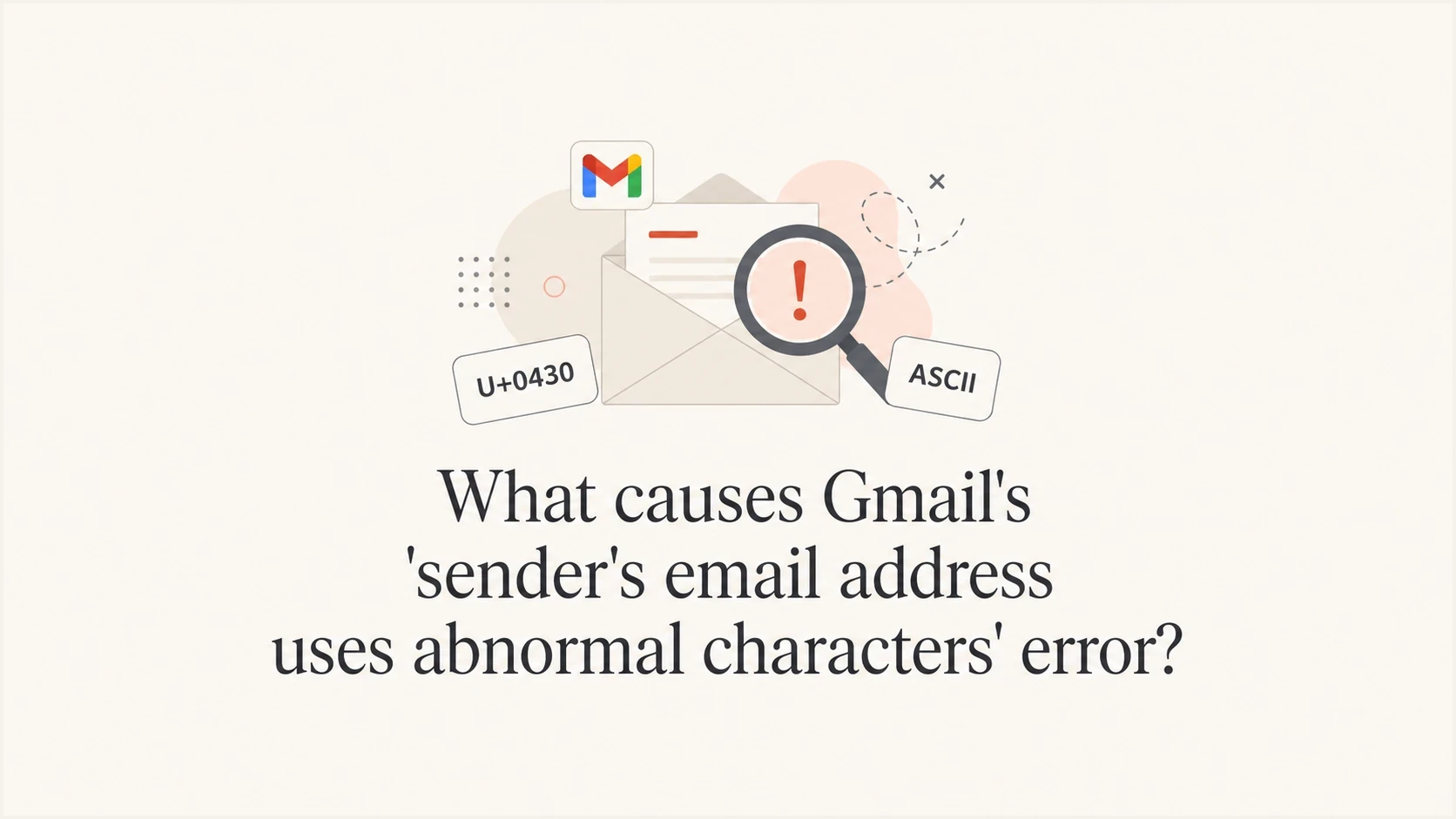 K Email Address What causes Gmail's 'sender's email address uses abnormal characters ...