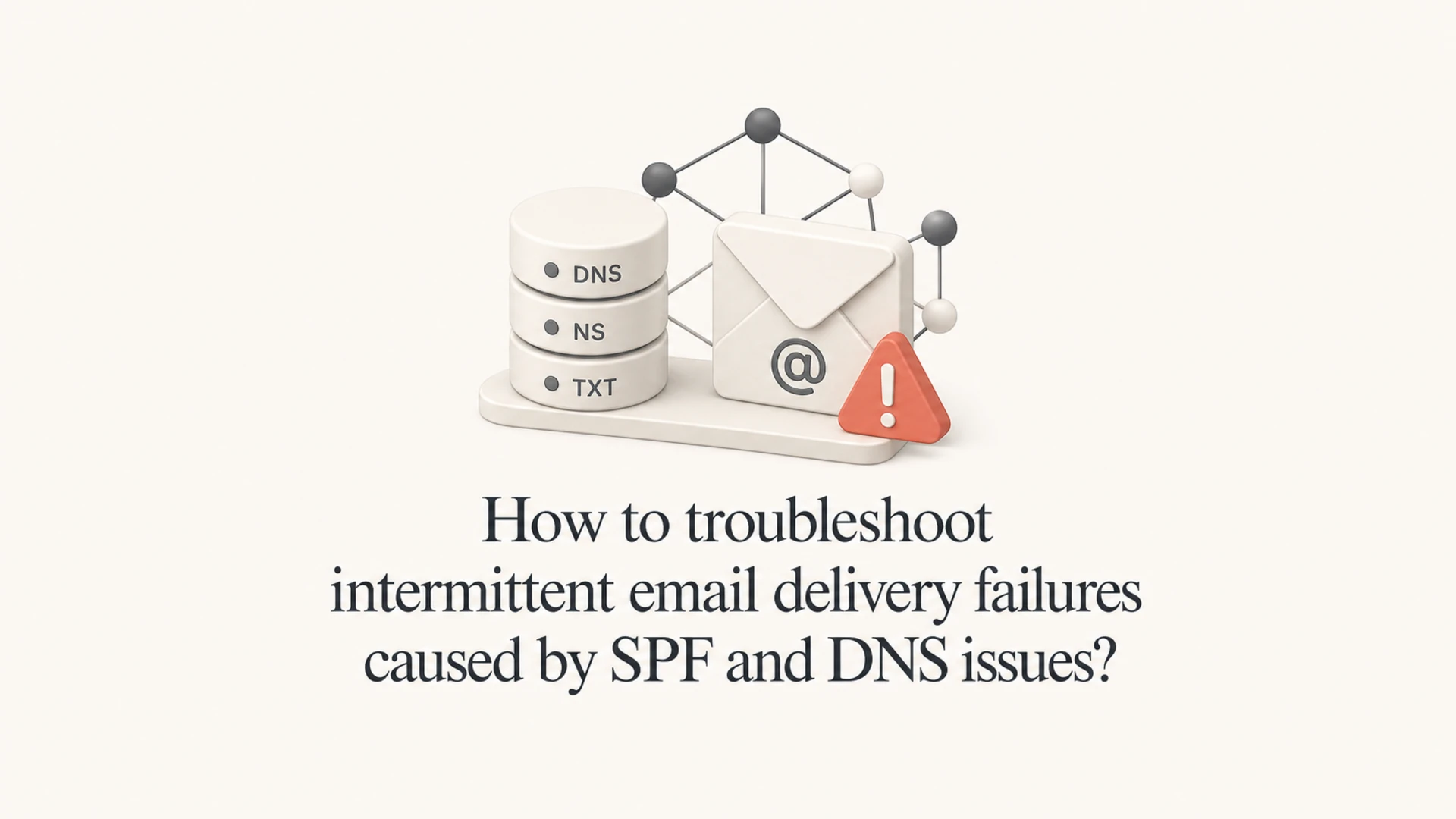 Intermittent SPF and DNS delivery failures troubleshooting thumbnail.