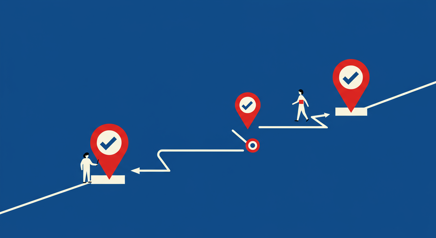 An illustration of a safe, phased path forward, representing a DMARC policy transition.